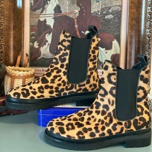 Aerosoles Camilla Hair-on Leopard Chelsea Boots W6